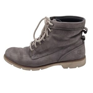 Timberland Boots Womens Size 10 Gray Nubuck Leather Lace Up Ankle Lug Sole